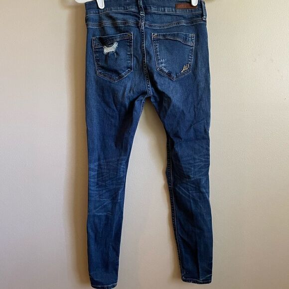Express distressed legging mid rise jeans size 2 short - Picture 3 of 13